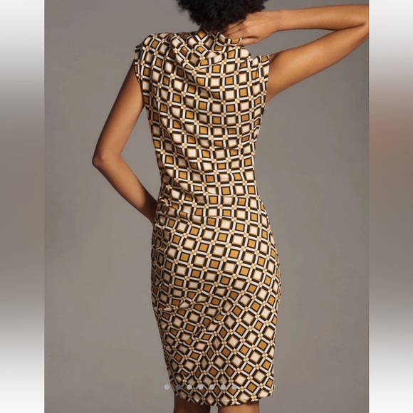 Anthropologie The Maya Ruched Cowl Neck Dress Size Xs - Picture 2 of 2